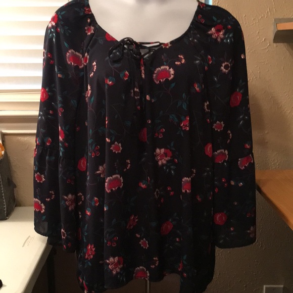 Faded Glory 3x 22- 24 navy lace up tunic